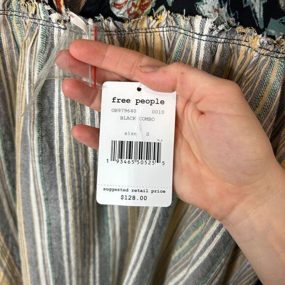 NEW Free People Under the Sun Tunic Dress Striped Babydoll Size Small - Picture 12 of 14